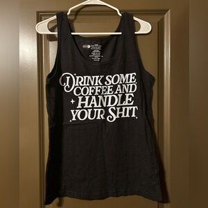 Black Graphic Tank Top